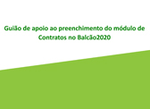 Disponibilizado Guião de Apoio ao Preenchimento do Módulo de Contratos no Balcão 2020